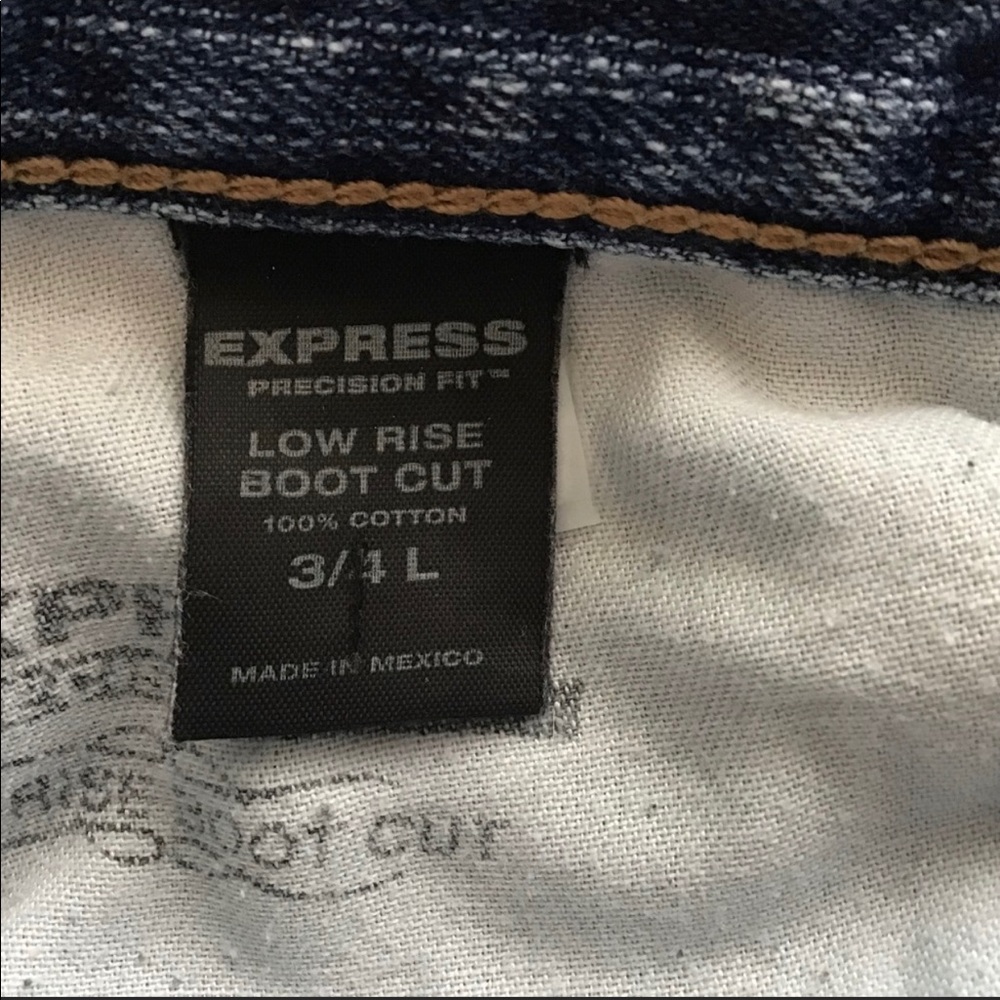 Express Jeans Low Rise Boot Cut 3/4 Long Precision - Picture 6 of 6